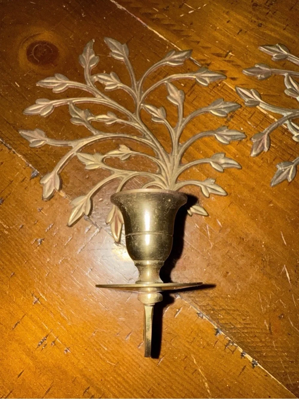 VTG. PAIR OF SOLID BRASS  CANDLE HOLDERS  MADE IN INDIA